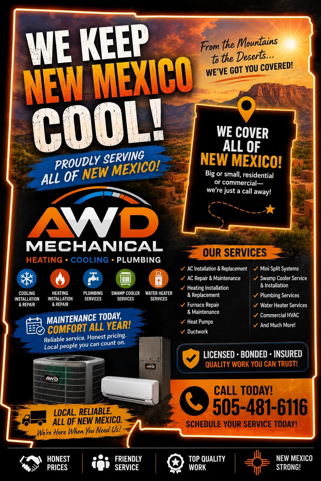 Project AWD Mechanical Proudly Serves All of New Mexico image