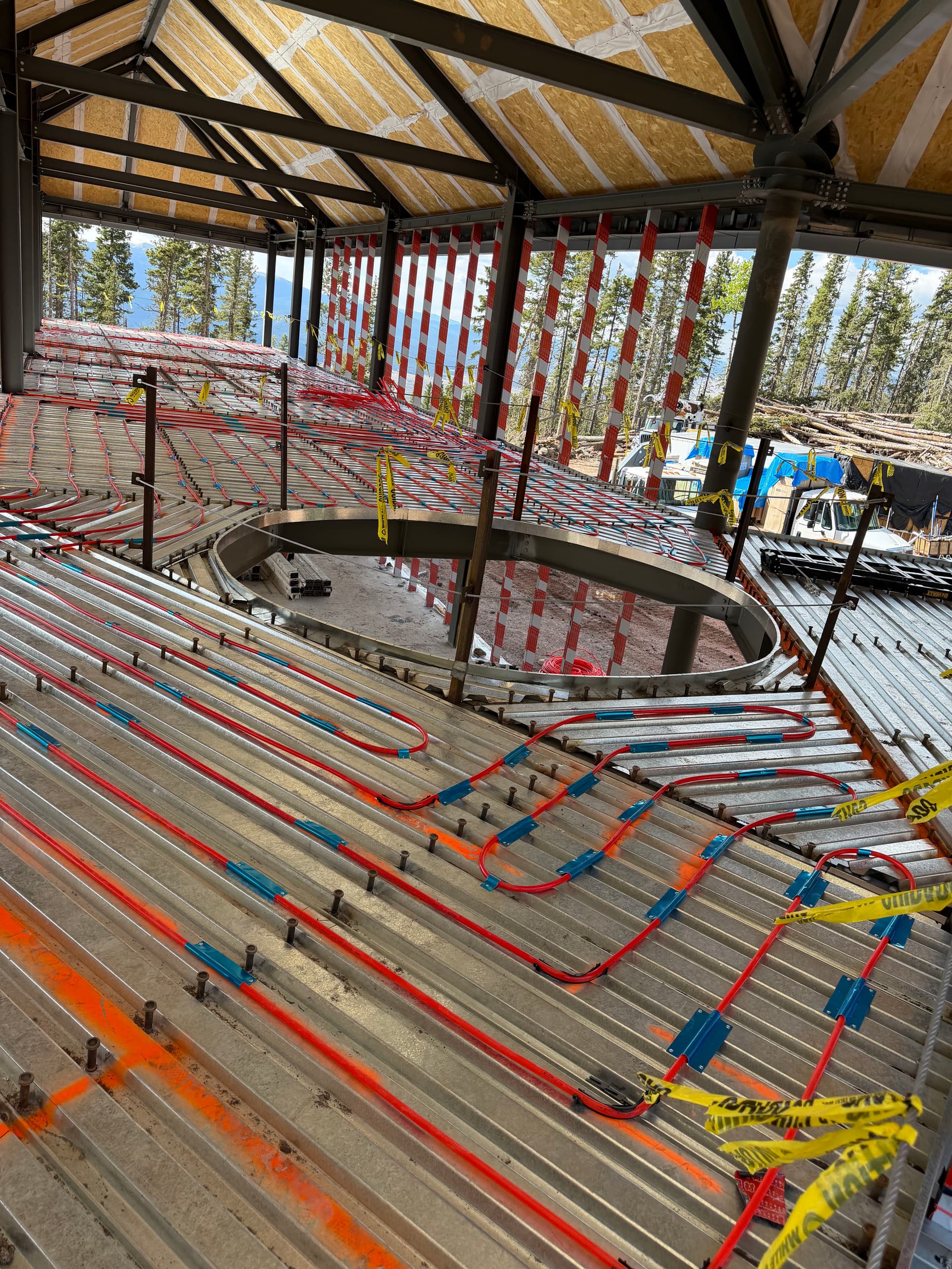 Gallery photos for Nearly 1,200 Feet of Radiant Heat Piping Installed in Angel Fire: Image #1