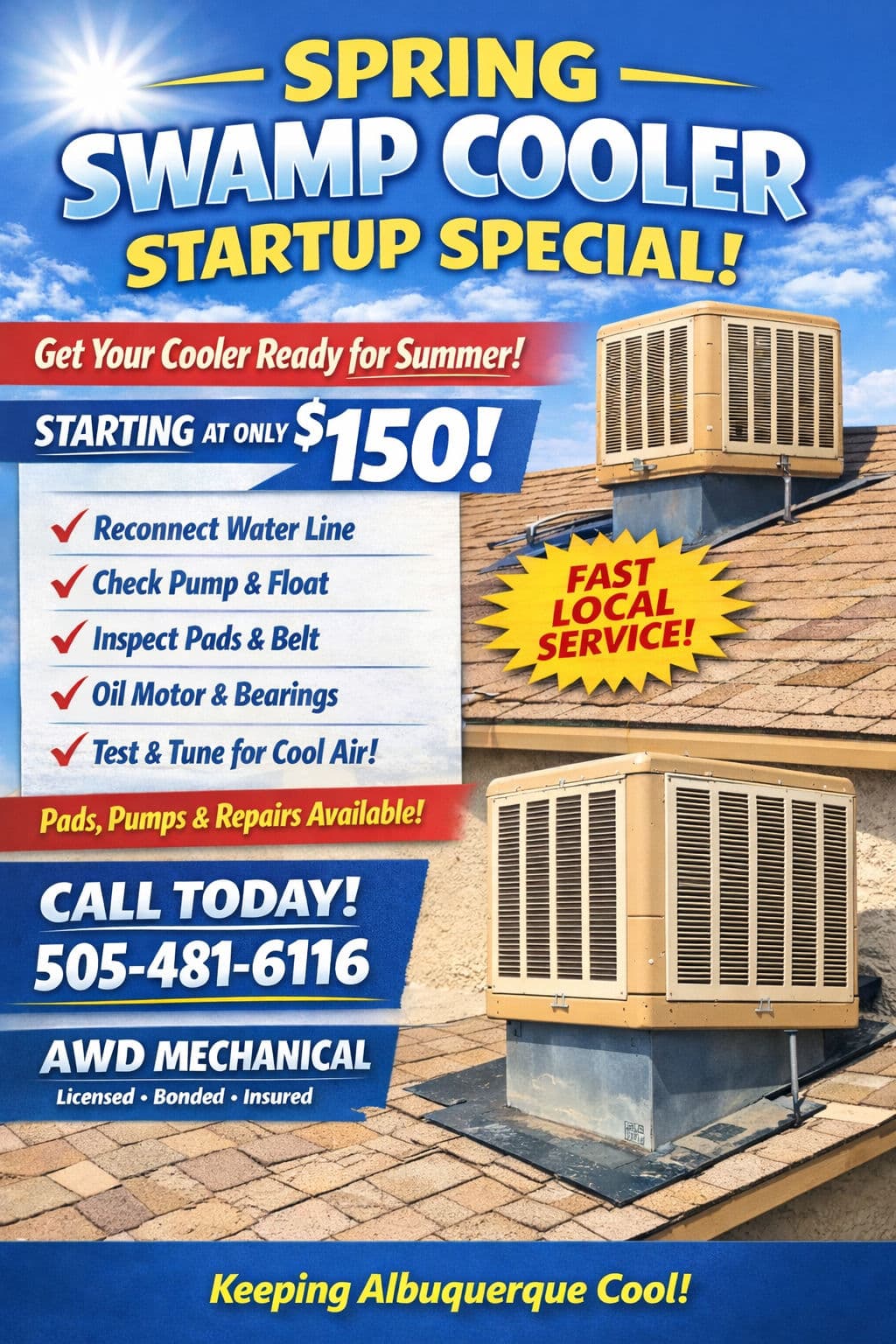 Spring Swamp Cooler Startup in Albuquerque image