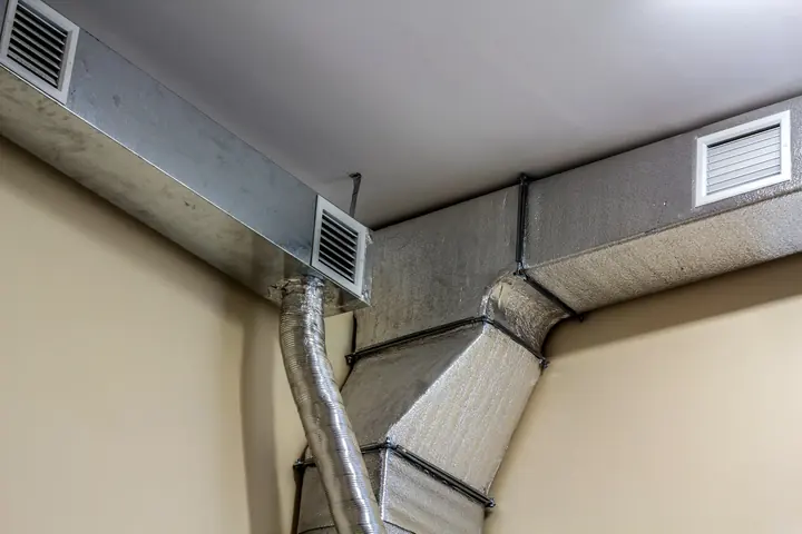 Supply duct and register running into a wall
